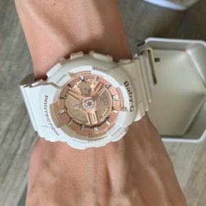 Baby-G✨White and Rose Gold/Pink✨G-Shock Watch